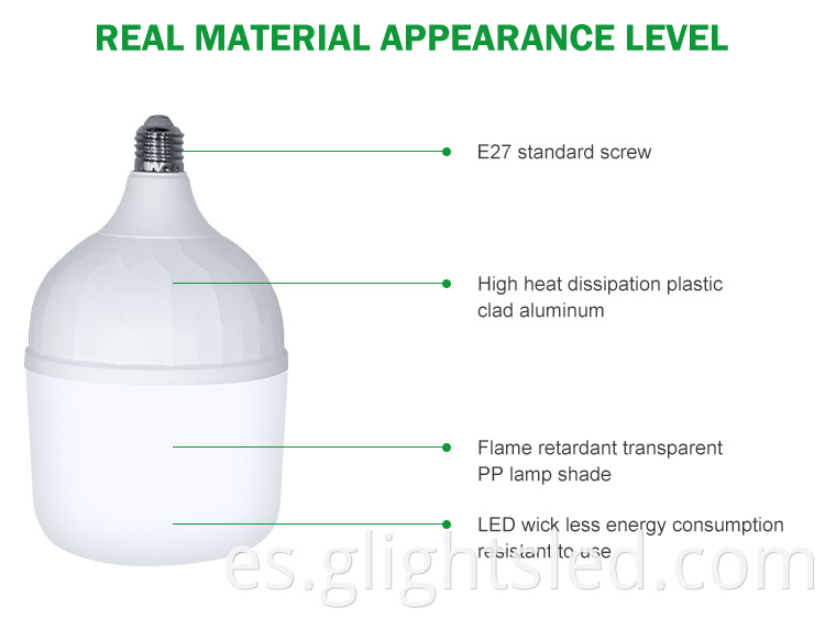 Nuevo producto G-Lights E27 B22 Interior Oficina Hogar 5 10 15 20 30 40 50 Lámpara de bombilla LED de 60 vatios